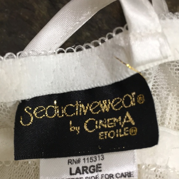 Seductive Wear by Cinema Etoile Sheer polkadot lace nighty. Size Large - Picture 8 of 10